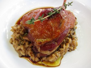 Confit Duck on Risotto Confit Duck on Risotto
