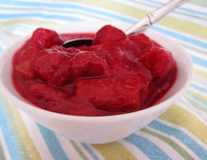 rhubarb & strawberry compote